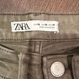 Zara Men's Cargo Pants in Olive Green 30waist 29length